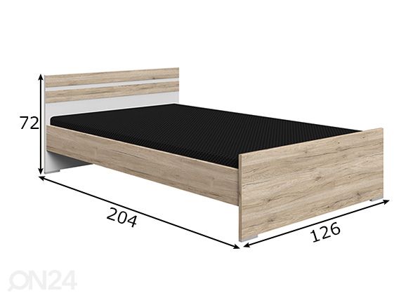 Кровать Cariba 120x200 cm размеры