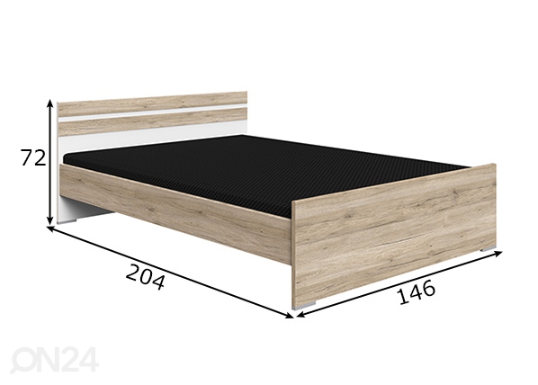 Кровать Cariba 140x200 cm размеры