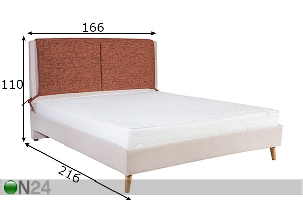Кровать Cassidy 160x200 cm размеры