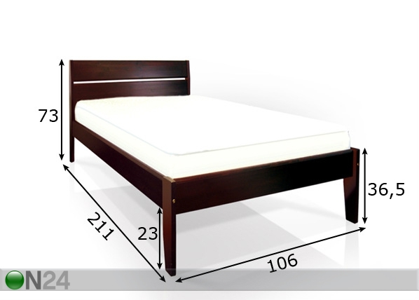 Кровать Classic 2 берёза 100x200 cm размеры