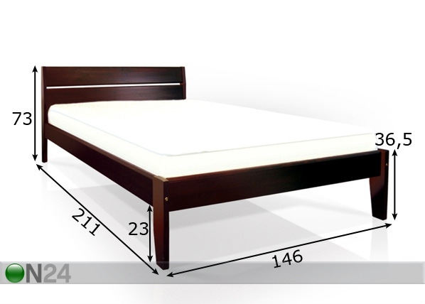 Кровать Classic 2 берёза 140x200 cm размеры