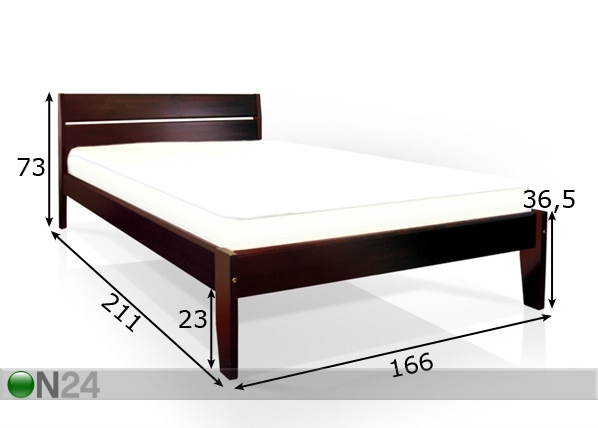 Кровать Classic 2 берёза 160x200 cm размеры