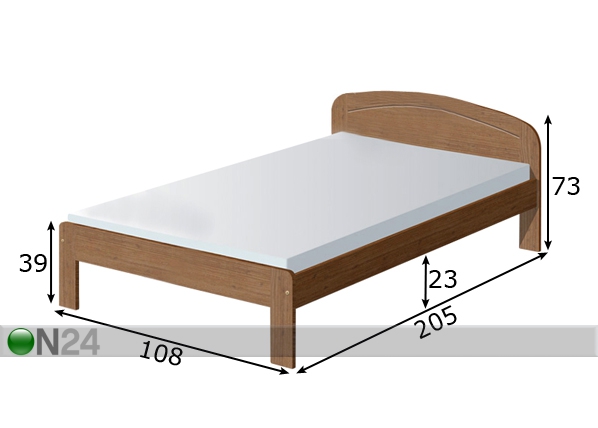 Кровать Classic 3 берёза 100x200 cm размеры