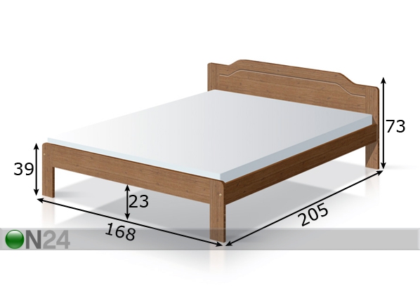 Кровать Classic 3 берёза 160x200 cm размеры
