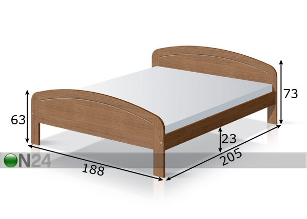 Кровать Classic 3 берёза 180x200 cm размеры