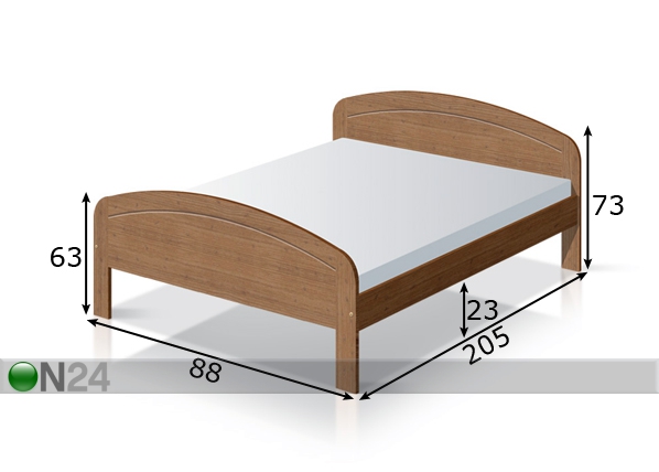 Кровать Classic 3 берёза 80x200 cm размеры