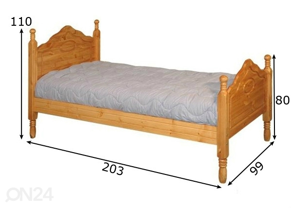 Кровать Corrib 92x190 cm размеры