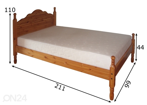 Кровать Corrib 92x200 cm размеры
