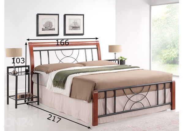 Кровать Cortina 160x200 cm размеры