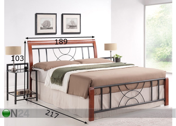 Кровать Cortina 180x200 cm размеры