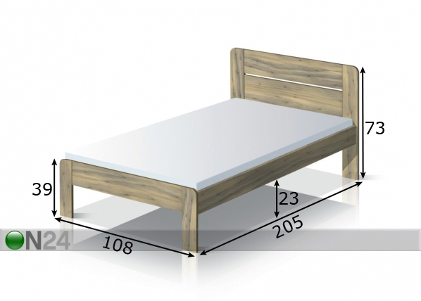 Кровать Deco 100x200 см размеры