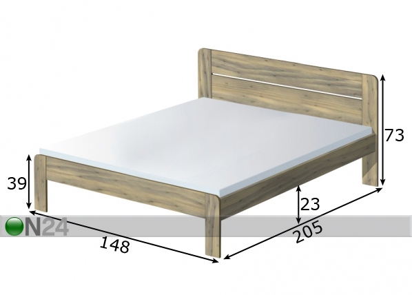 Кровать Deco 140x200 см размеры