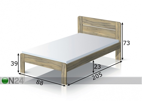 Кровать Deco 80x200 см размеры