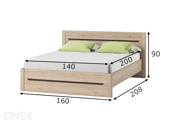Кровать Desjo 140x200 cm размеры
