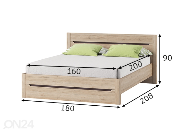 Кровать Desjo 160x200 cm размеры