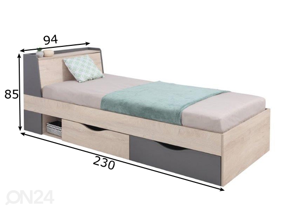 Кровать DL14 90x200 cm размеры