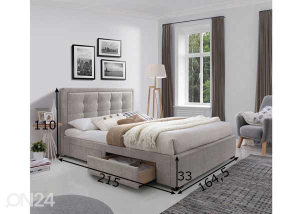 Кровать Duke с матрасом 160x200 cm размеры