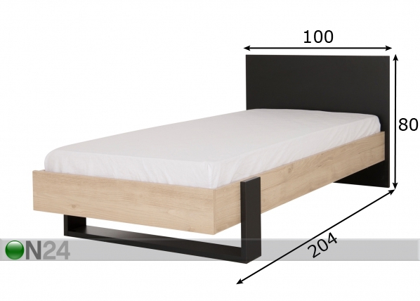Кровать Duplex 90x200 cm размеры