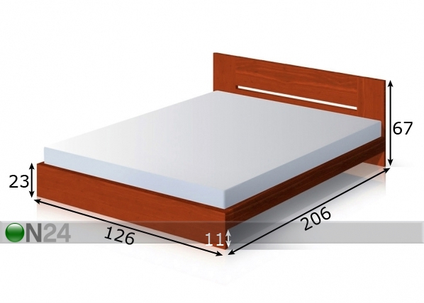 Кровать Eco 120x200 cm размеры