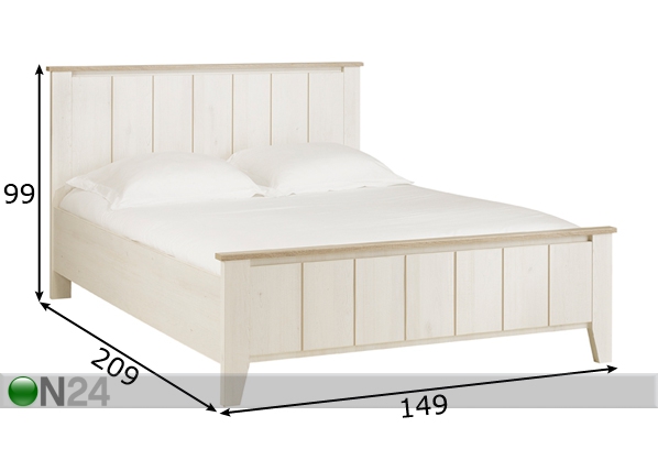 Кровать Ellen 140x200 cm размеры