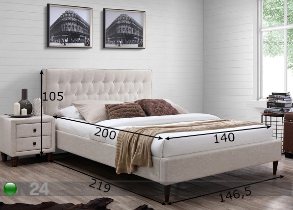 Кровать Emilia 140x200 cm размеры