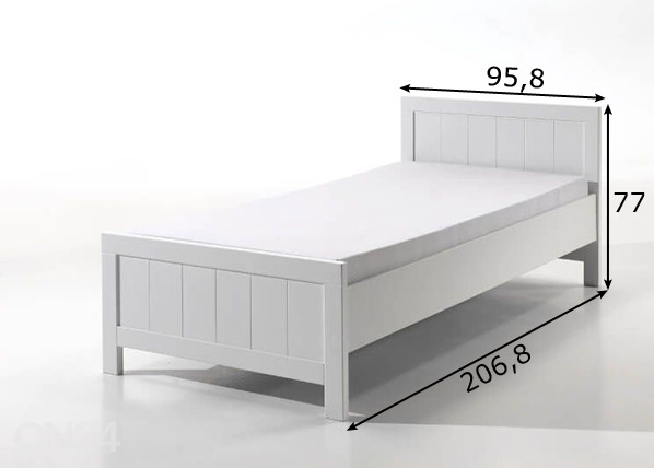 Кровать Erik 90x200 cm размеры