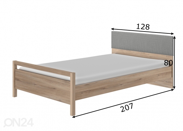 Кровать Ethan 120x200 cm размеры