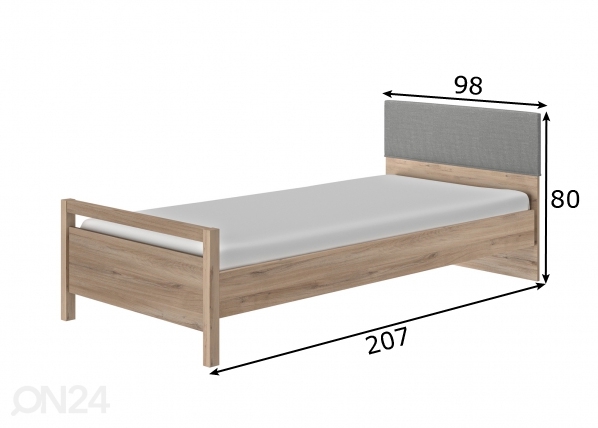 Кровать Ethan 90x200 cm размеры