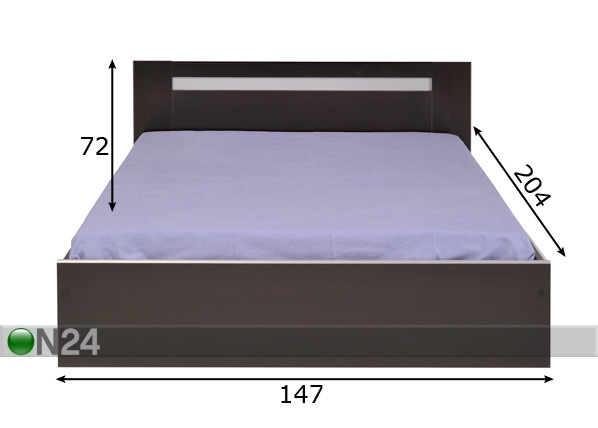 Кровать Evo 140x200 см coffee размеры