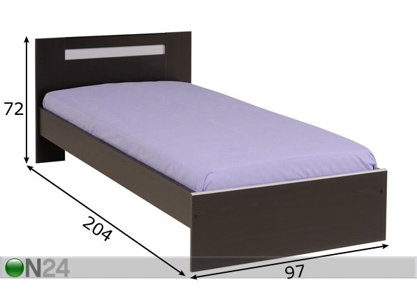 Кровать Evo 90x200 см coffee размеры