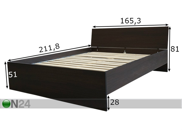 Кровать Express 160x200 cm размеры