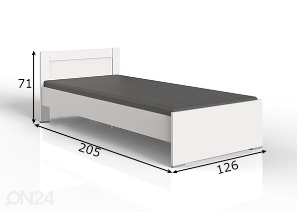 Кровать Filou 120x200 cm размеры