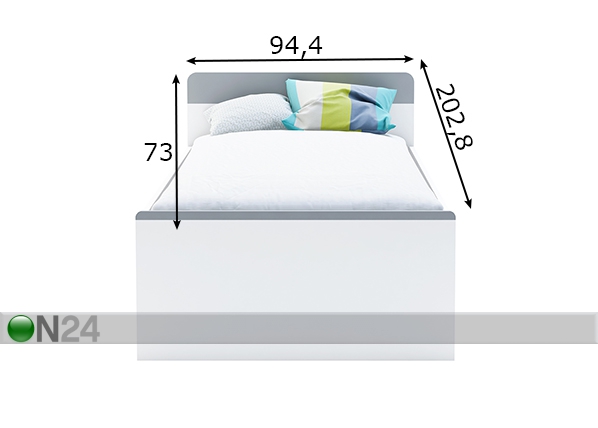 Кровать Filou 90x190/200 cm размеры
