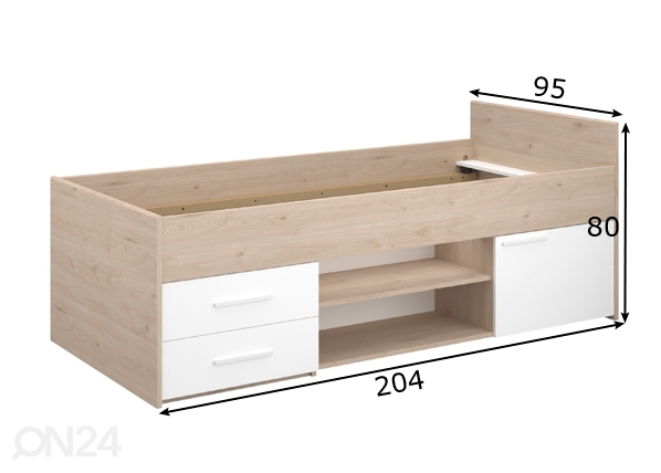 Кровать Finland 90x200 cm размеры