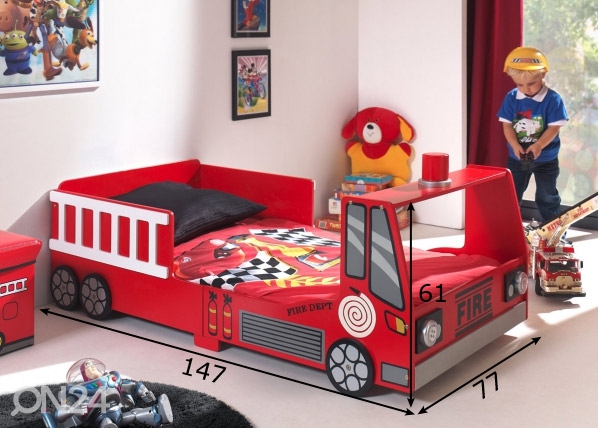 Кровать Fire Truck 70x140 cm размеры