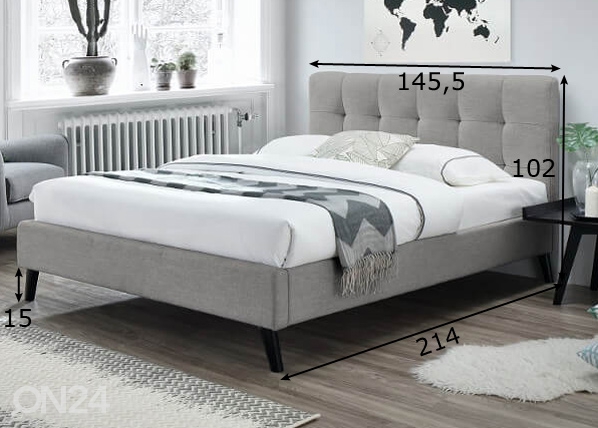 Кровать Fleur 140x200 cm размеры