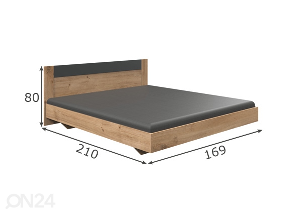 Кровать Franka 160x200 cm размеры