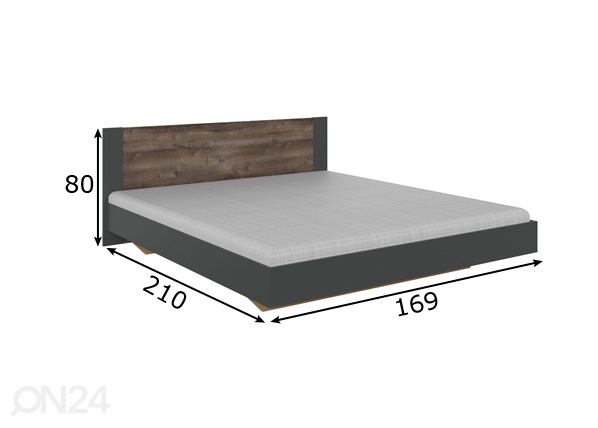 Кровать Franziska 160x200 cm размеры