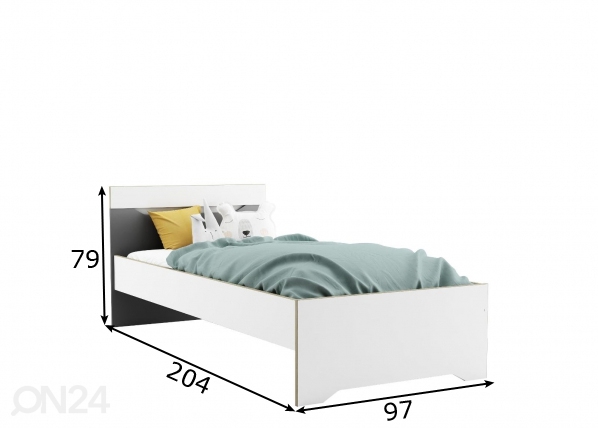 Кровать Genius 90x200 cm размеры