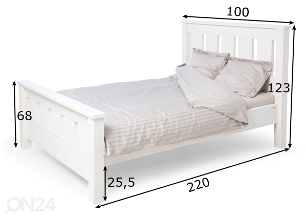 Кровать Georg 80x200 cm размеры