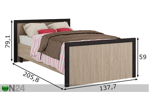 Кровать Georgia 120x200 cm размеры