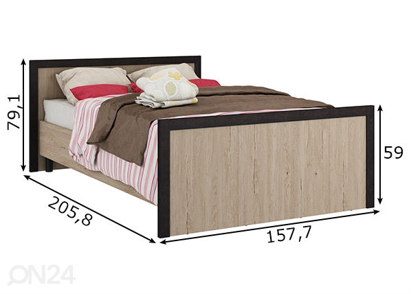Кровать Georgia 140x200 cm размеры