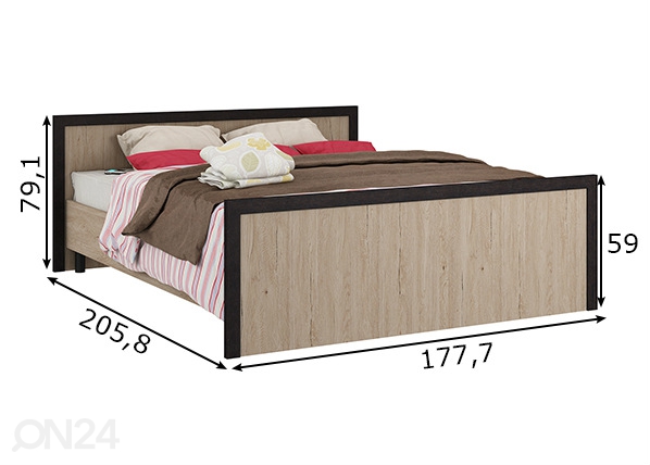Кровать Georgia 160x200 cm размеры