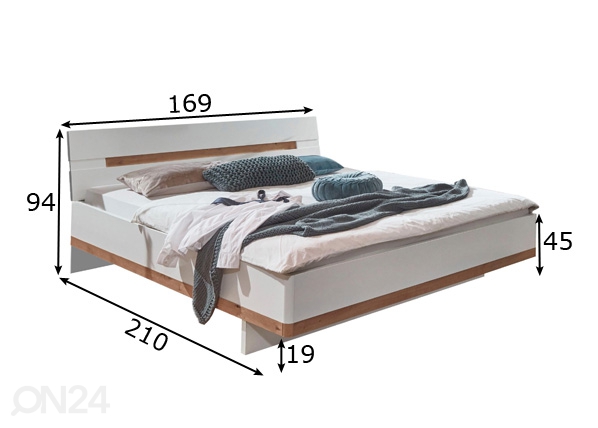 Кровать Gibraltar 160x200 cm размеры