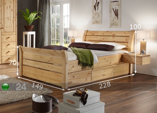 Кровать Greta 140x200 cm размеры