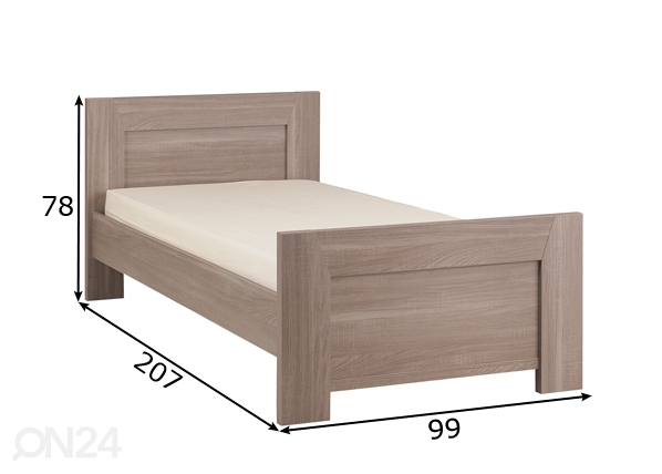 Кровать Hangun 90x200 cm размеры