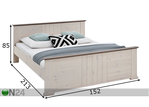 Кровать Hanstholm 140x200 cm размеры
