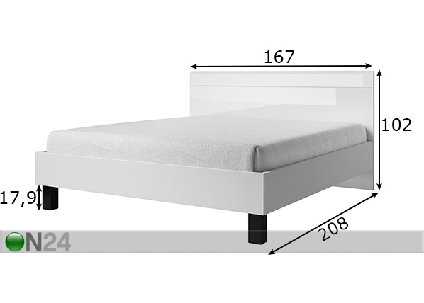 Кровать Harmony 160x200 cm размеры
