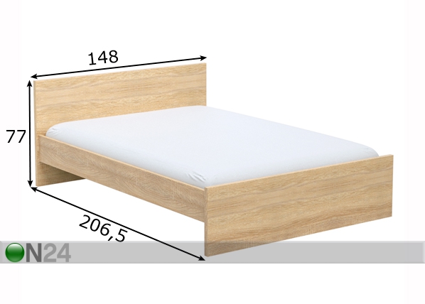 Кровать Haven 140x200 cm размеры