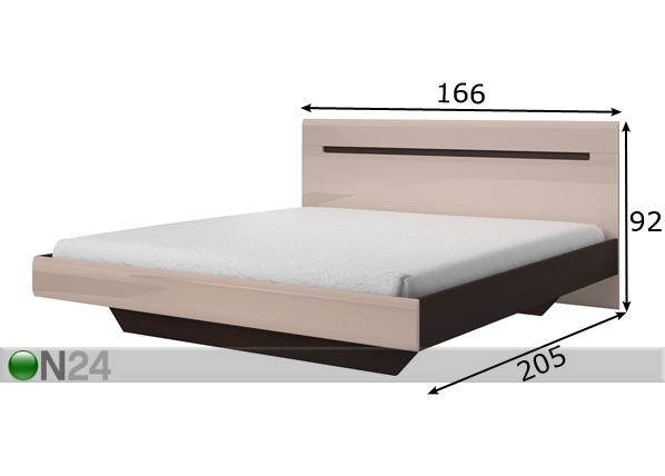Кровать Hektor 160x200 cm размеры